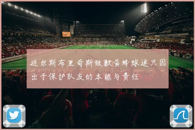 迈尔斯布里奇斯致歉黄蜂球迷只因出于保护队友的本能与责任